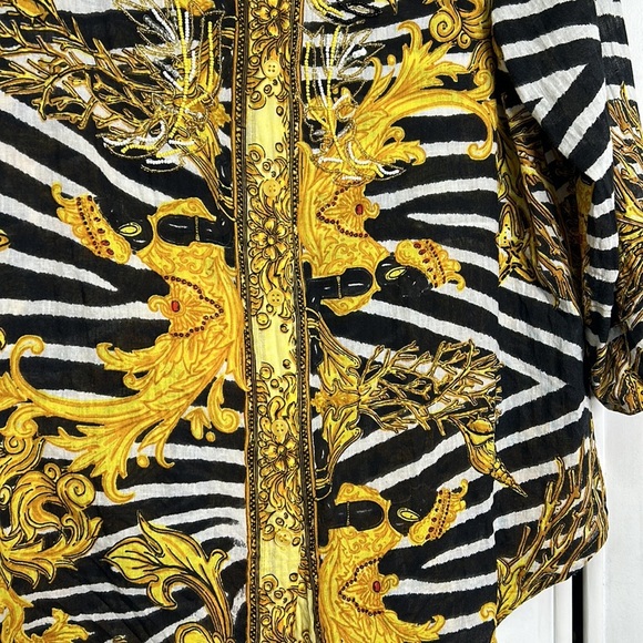 Antica Santoria Giacomo Cinque beaded coral shell golden artistic thin beach top - Picture 2 of 8